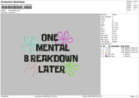 Mentaltext Embroidery File 6 sizes