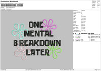 Mentaltext Embroidery File 6 sizes