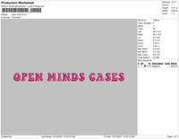 Open Mind Cases Embroidery