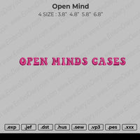 Open Mind Cases Embroidery