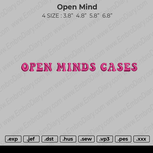 Open Mind Cases Embroidery