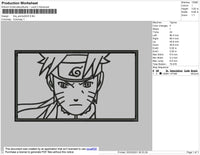 Naruto Rectangle Outline Embroidery