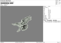 Owl Bnw Embroidery File 6 sizes