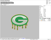 Packers Drip Embroidery