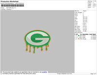 Packers Drip Embroidery