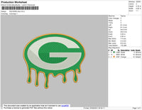 Packers Drip Embroidery