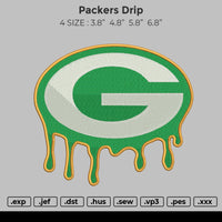 Packers Drip Embroidery