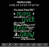 People Lives Embroidery File 6 sizes