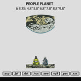 People Planet Embroidery File 6 sizes