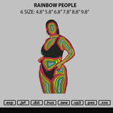 Rainbow People Embroidery File 6 sizes