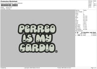 Perreotext Embroidery File 6 sizes