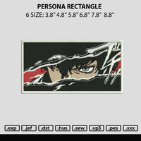 Persona Rectangle Embroidery File 6 sizes