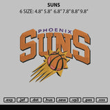 Suns Embroidery File 6 sizes