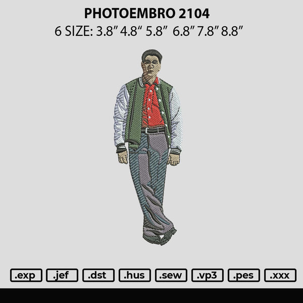 Photoembro 2104 Embroidery File 6 sizes