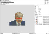 Donald Trump Photoembro 2908 Embroidery File 6 sizes