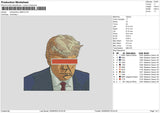 Donald Trump Photoembro 2908 Embroidery File 6 sizes