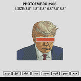 Donald Trump Photoembro 2908 Embroidery File 6 sizes