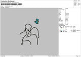 Photoline Dino Embroidery File 6 sizes