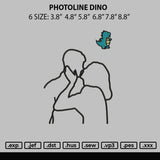 Photoline Dino Embroidery File 6 sizes