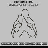 Photoline 0205a Embroidery File 6 sizes