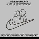 Photoline Swoosh Embroidery File 6 sizes