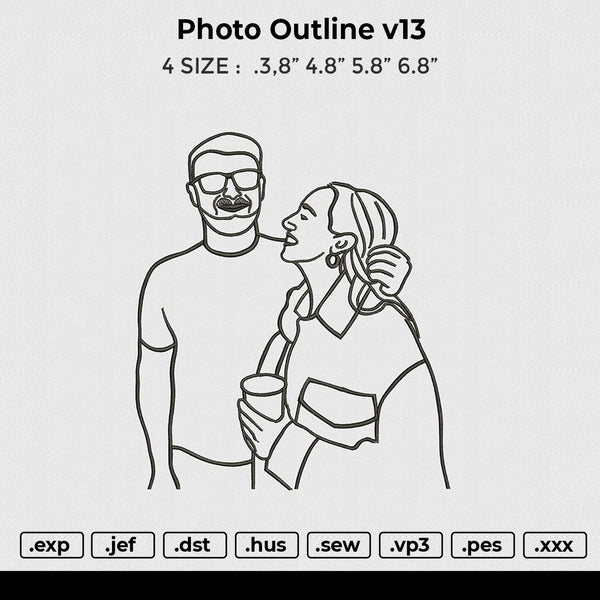 Photo outline v13 Embroidery