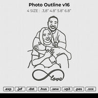 Photo outline v16 Embroidery