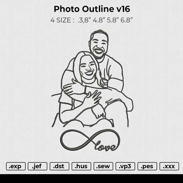 Photo outline v16 Embroidery