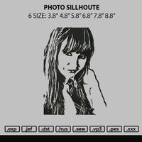 Photo Sillhouete Embroidery File 6 sizes