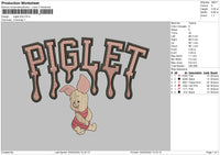 Piglet Drip Embroidery