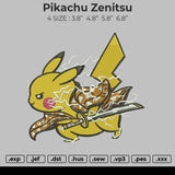 Pikachu Zenitsu Embroidery