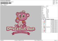 Pink Bear Embroidery File 6 sizes