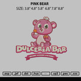 Pink Bear Embroidery File 6 sizes