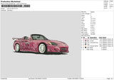 Pink Car Embroidery File 6 sizes