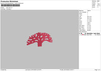 Pink Tree Embroidery File 6 sizes