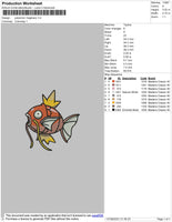 Pokemon Magikarp Embroidery