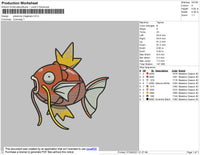 Pokemon Magikarp Embroidery