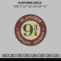 Platform Cirlce Embroidery File 6 sizes