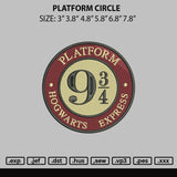 Platform Cirlce Embroidery File 6 sizes