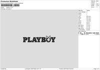 Playboy0401 Embroidery File 6 sizes