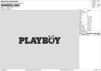 Playboy0401 Embroidery File 6 sizes