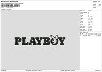 Playboy0401 Embroidery File 6 sizes