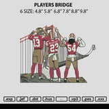 Players Bridge Embroidery File 6 sizes