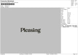 Pleasing Embroidery File 6 sizes