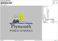 Plymouth Embroidery File 6 sizes