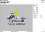 Plymouth Embroidery File 6 sizes