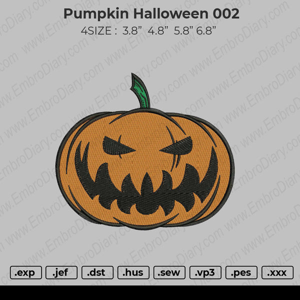 Pumpkin Halloween 002 Embroidery
