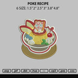 Poke Recipe Embroidery File 6 sizes