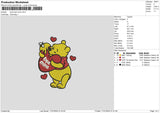 Poohbee Embroidery File 6 sizes