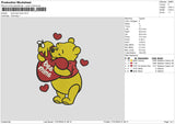 Poohbee Embroidery File 6 sizes